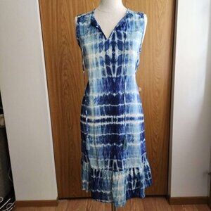 Beach Lunch Lounge NWT Summer Blue Ocean Tie Die Coley Dress